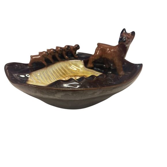Other - Vintage Tildo Hand Painted Dog and Puppies Ashtray